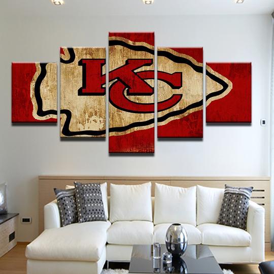 Kansas City Chiefs 2 Sport - 5 Panel Canvas Art Wall Decor Kansas City Chiefs 2 Sport - 5 Panel Canvas Art Wall Decor