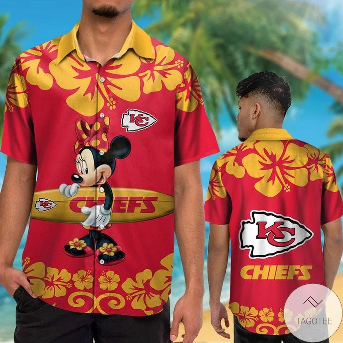 Kansas City Chiefs & Minnie Mouse Hawaiian Shirt Kansas City Chiefs & Minnie Mouse Hawaiian Shirt