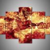 Kansas City Chiefs - Spencer Ware - Sport 5 Panel Canvas Art Wall Decor