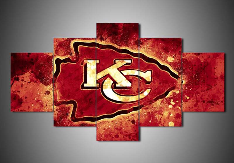 Kansas City Chiefs - Sport 5 Panel Canvas Art Wall Decor Kansas City Chiefs - Sport 5 Panel Canvas Art Wall Decor