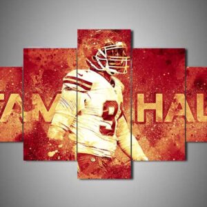 Kansas City Chiefs - Tamba Hali - Sport 5 Panel Canvas Art Wall Decor