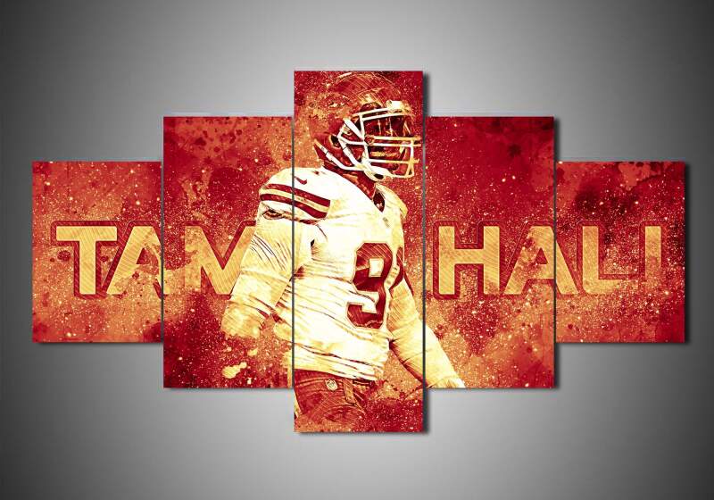 Kansas City Chiefs - Tamba Hali - Sport 5 Panel Canvas Art Wall Decor Kansas City Chiefs - Tamba Hali - Sport 5 Panel Canvas Art Wall Decor