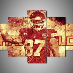 Kansas City Chiefs - Travis Kelce - Sport 5 Panel Canvas Art Wall Decor