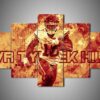 Kansas City Chiefs - Tyreek Hill - Sport 5 Panel Canvas Art Wall Decor