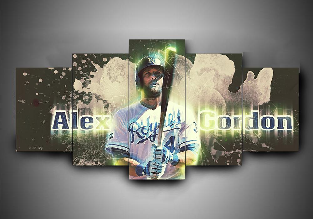 Kansas City Royals 1 - Sport 5 Panel Canvas Art Wall Decor Kansas City Royals 1 - Sport 5 Panel Canvas Art Wall Decor