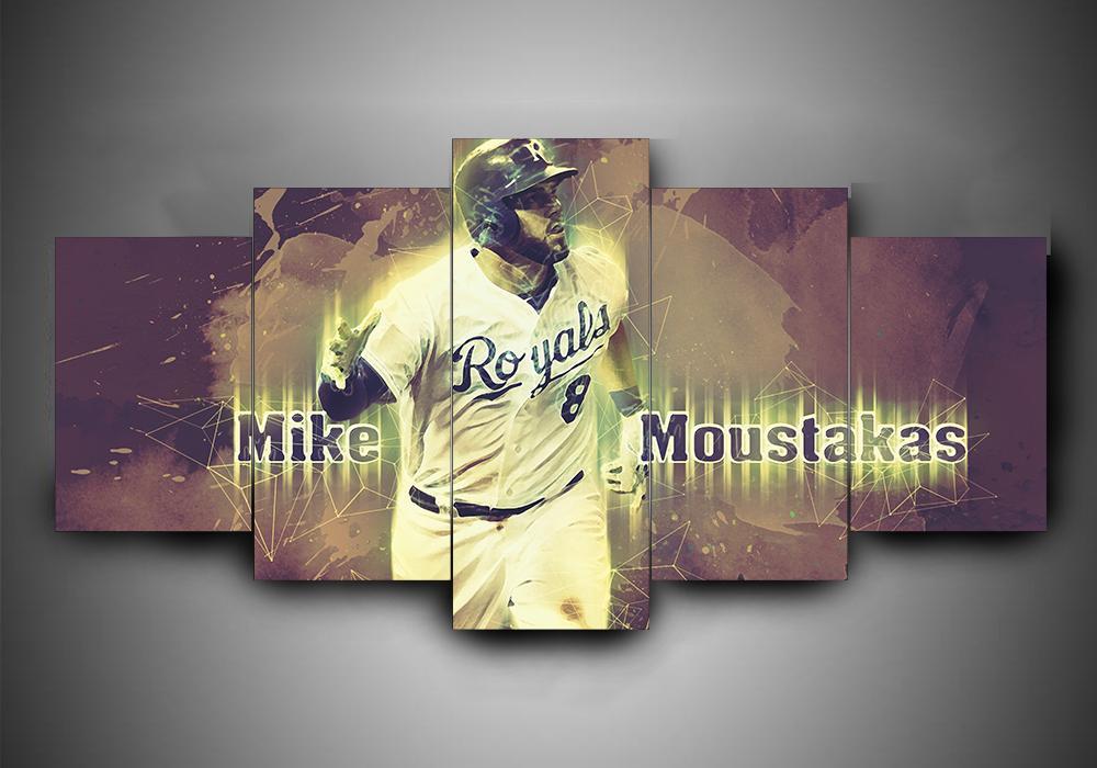 Kansas City Royals 2 - Sport 5 Panel Canvas Art Wall Decor Kansas City Royals 2 - Sport 5 Panel Canvas Art Wall Decor