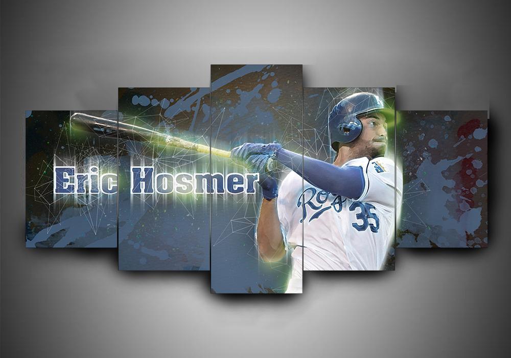 Kansas City Royals 3 - Sport 5 Panel Canvas Art Wall Decor Kansas City Royals 3 - Sport 5 Panel Canvas Art Wall Decor