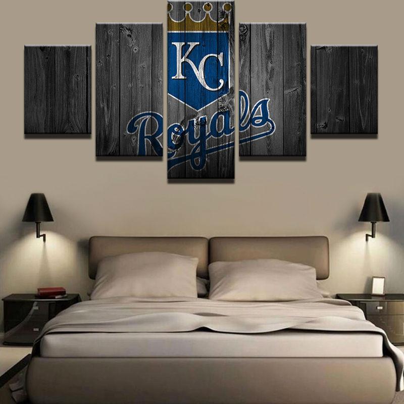 Kansas City Royals - Sport 5 Panel Canvas Art Wall Decor Kansas City Royals - Sport 5 Panel Canvas Art Wall Decor
