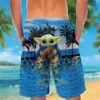 Kansas Jayhawks And Baby Yoda Hawaiian Shirt Shorts