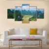 Karst Mountain Landscape In Xingping - Nature 5 Panel Canvas Art Wall Decor