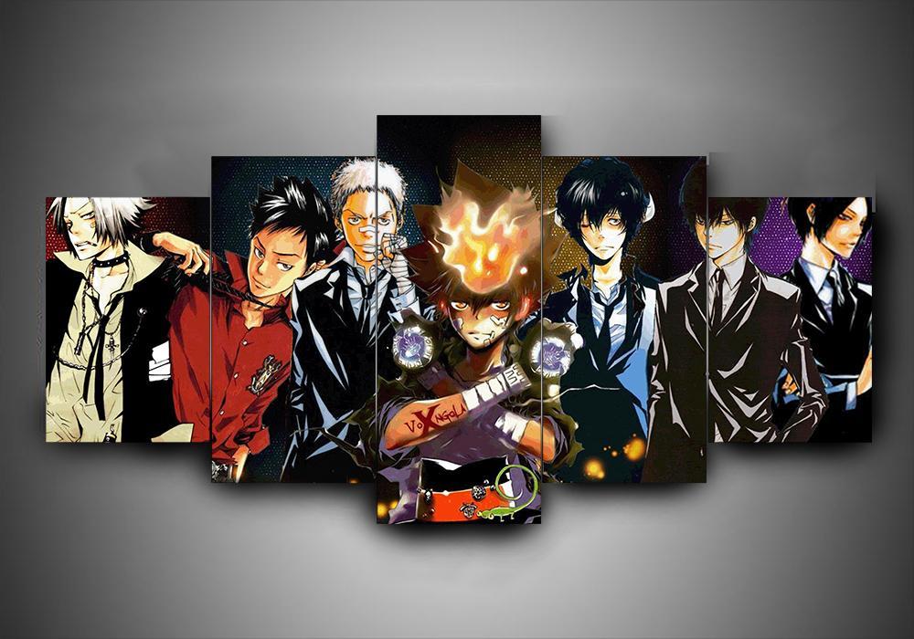 Katekyo Hitman Reborn - Anime 5 Panel Canvas Art Wall Decor Katekyo Hitman Reborn - Anime 5 Panel Canvas Art Wall Decor