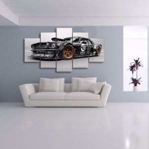 Ken Block Hoonicorn Mustang Hoonigan - Automative 5 Panel Canvas Art Wall Decor