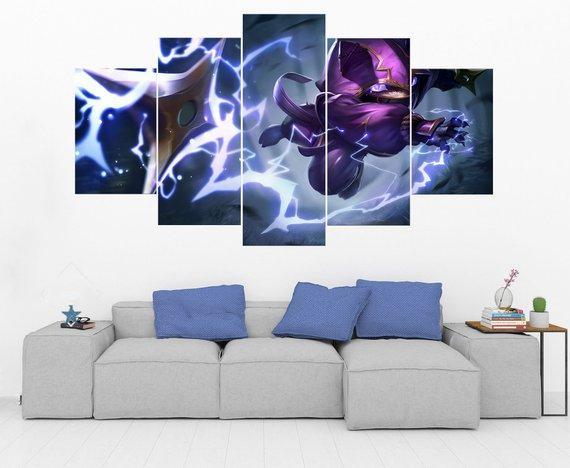 Kennen - League Of Legends - Gaming 5 Panel Canvas Art Wall Decor Kennen - League Of Legends - Gaming 5 Panel Canvas Art Wall Decor