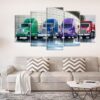 Kenworth Truck Stretched - Automative 5 Panel Canvas Art Wall Decor