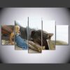 Khaleesi: Mother Of Dragons - Movie 5 Panel Canvas Art Wall Decor