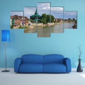Khanqah-E-Moula Ancient Mosque - Nature 5 Panel Canvas Art Wall Decor