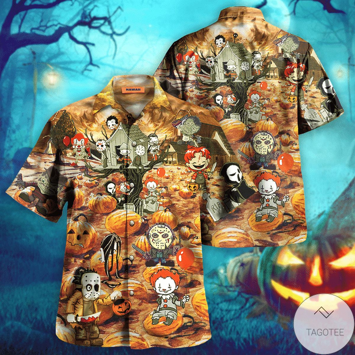 Killing By The Pumpkin Patch Halloween Hawaiian Shirt Killing By The Pumpkin Patch Halloween Hawaiian Shirt