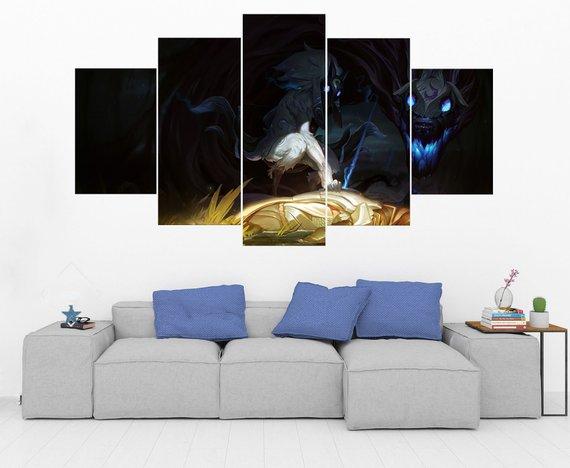 Kindred - League Of Legends - Gaming 5 Panel Canvas Art Wall Decor Kindred - League Of Legends - Gaming 5 Panel Canvas Art Wall Decor