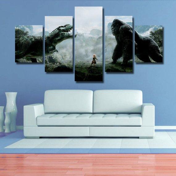 King Kong - Movie 5 Panel Canvas Art Wall Decor King Kong - Movie 5 Panel Canvas Art Wall Decor