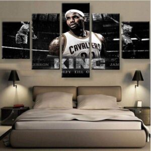 King Lebron James Nba - Sport 5 Panel Canvas Art Wall Decor