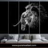 King Of Forest - Animal 5 Panel Canvas Art Wall Decor