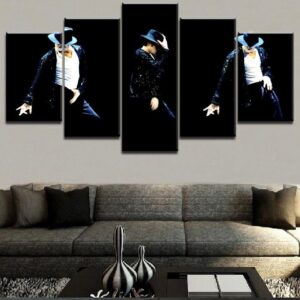 King of Pop Michael Jackson Celebrity - Music 5 Panel Canvas Art Wall Decor