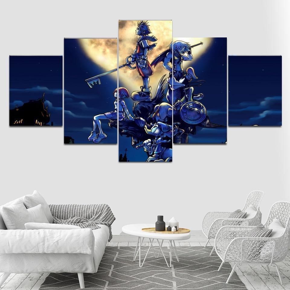 Kingdom Hearts Poster 3 Gaming - 5 Panel Canvas Art Wall Decor Kingdom Hearts Poster 3 Gaming - 5 Panel Canvas Art Wall Decor