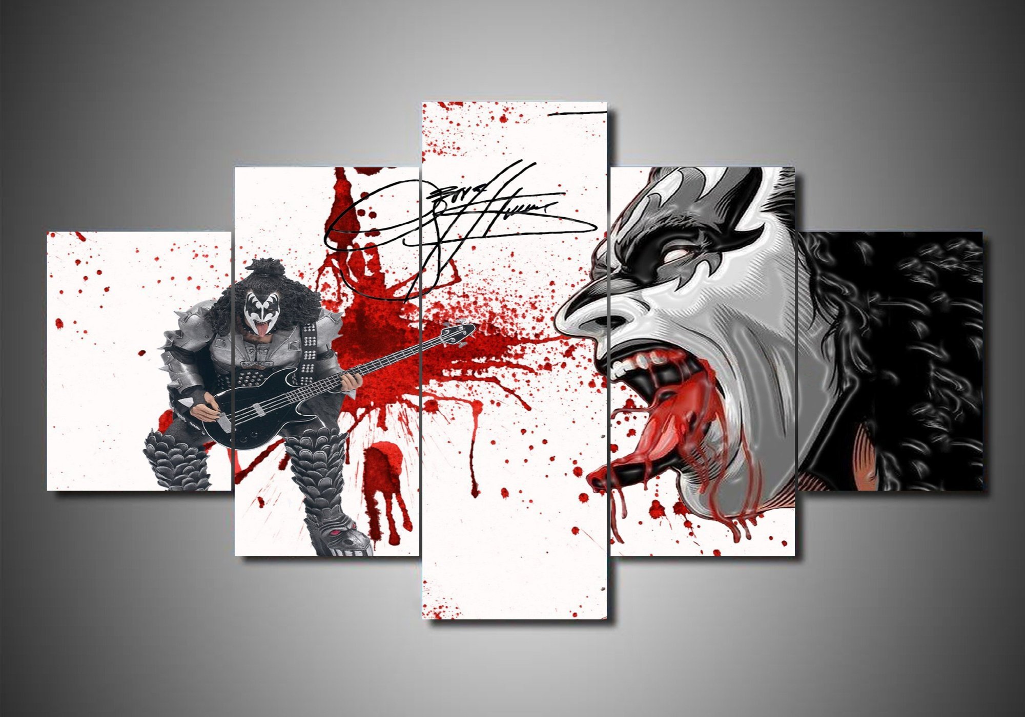 Kiss - Music 5 Panel Canvas Art Wall Decor Kiss - Music 5 Panel Canvas Art Wall Decor