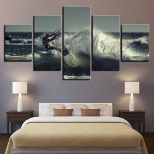 Kite Surfing - Sport 5 Panel Canvas Art Wall Decor