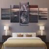 Kitten Dreaming Big Motivational - Animal 5 Panel Canvas Art Wall Decor