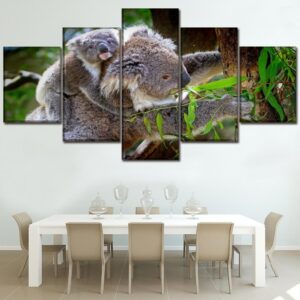 Koala Lovely 1 - Animal 5 Panel Canvas Art Wall Decor