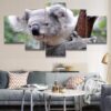 Koala Lovely 2 - Animal 5 Panel Canvas Art Wall Decor