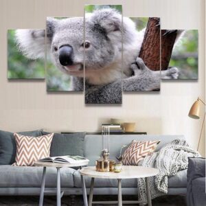 Koala Lovely 2 - Animal 5 Panel Canvas Art Wall Decor
