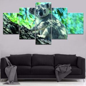 Koala Lovely 3 - Animal 5 Panel Canvas Art Wall Decor