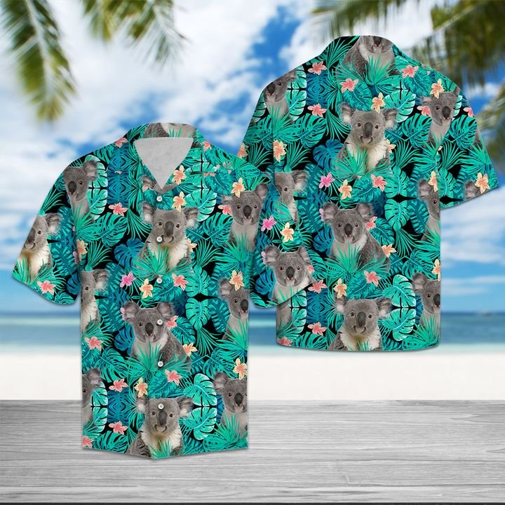 Koala Tropical Hawaiian Shirt Summer Button Up Koala Tropical Hawaiian Shirt Summer Button Up