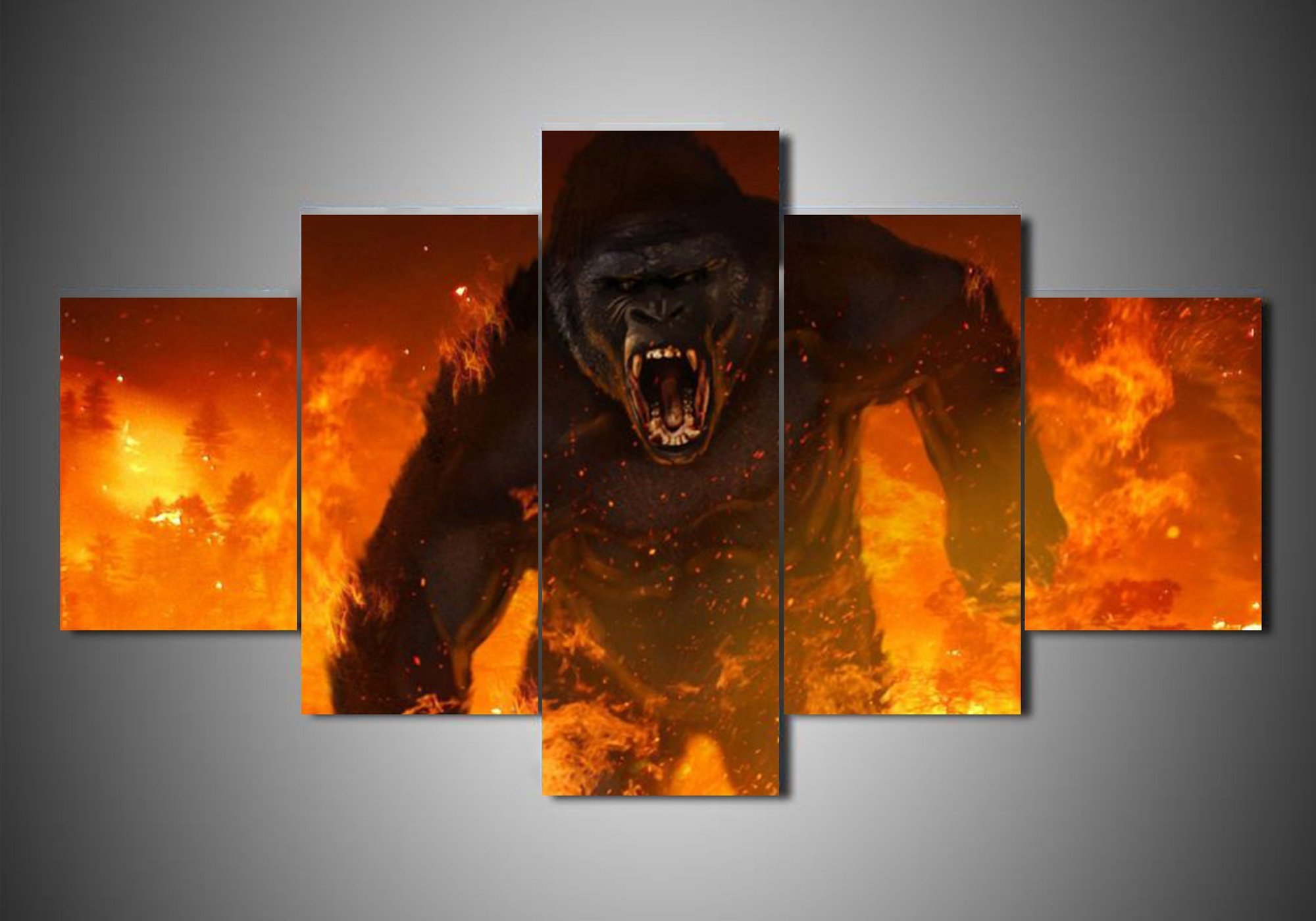 Kong Skull Island - Movie 5 Panel Canvas Art Wall Decor Kong Skull Island - Movie 5 Panel Canvas Art Wall Decor