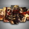 Koutetsujou No Kabaneri 1 - Anime 5 Panel Canvas Art Wall Decor