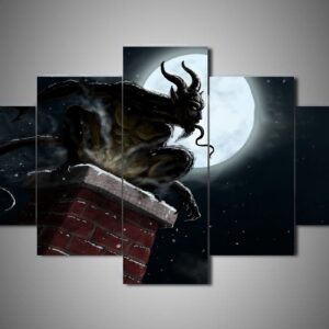 Krampus 1 - Movie 5 Panel Canvas Art Wall Decor