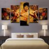 Kung Fu Superstar Bruce Lee 20 - Famous Person 5 Panel Canvas Art Wall Decor