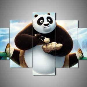 Kungfu Panda 2 - Cartoon 5 Panel Canvas Art Wall Decor
