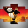 Kungfu Panda 4 - Cartoon 5 Panel Canvas Art Wall Decor
