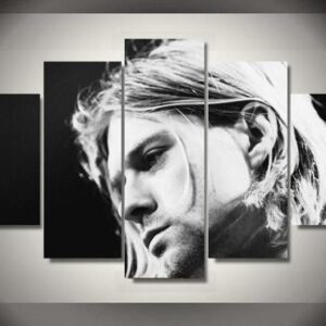 Kurt Cobain - Famous Person 5 Panel Canvas Art Wall Decor