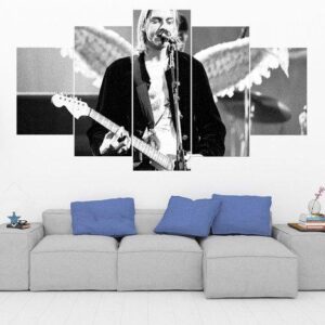 Kurt Cobain - Nirvana 3 - Movie 5 Panel Canvas Art Wall Decor