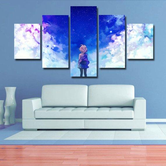 Kyoukai No Kanata - Anime 5 Panel Canvas Art Wall Decor Kyoukai No Kanata - Anime 5 Panel Canvas Art Wall Decor