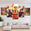 La Grande Aventure Lego Movie - 5 Panel Canvas Art Wall Decor