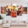 La Grande Aventure Lego - Movie 5 Panel Canvas Art Wall Decor
