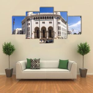 La Grande Poste Algiers Building - Nature 5 Panel Canvas Art Wall Decor