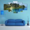 Lake Garda In Italy - Nature 5 Panel Canvas Art Wall Decor