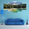 Lake Karersee In The Dolomites In Italy - Nature 5 Panel Canvas Art Wall Decor