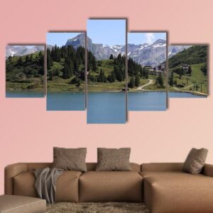 Lake Lucerne In Switzerland - Nature 5 Panel Canvas Art Wall Decor